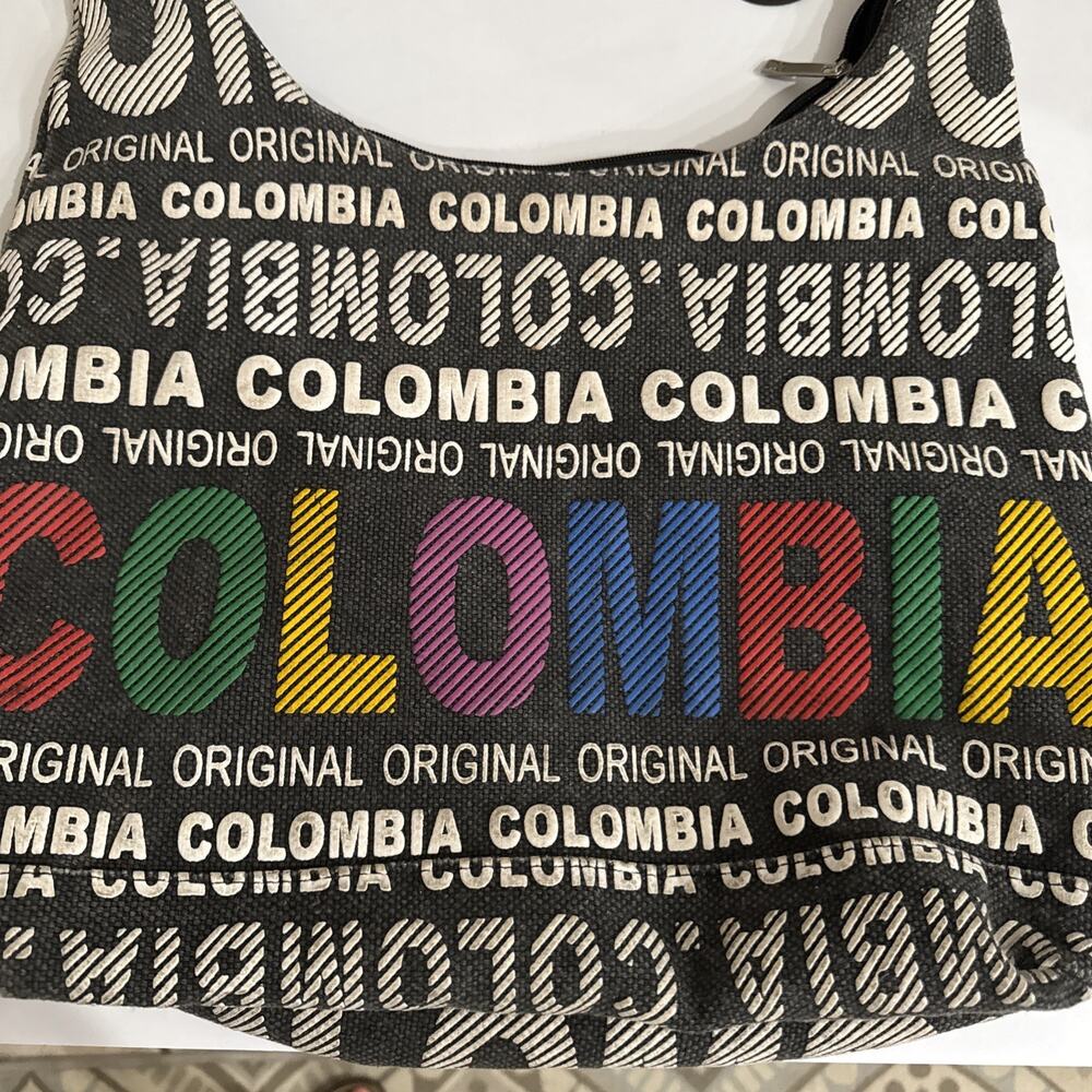 Rare Robin Ruth Bag Original Columbia Black Bag With Colorful Columbia - Picture 2 of 16